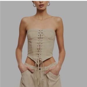 Superdown tan corset size small-brand new